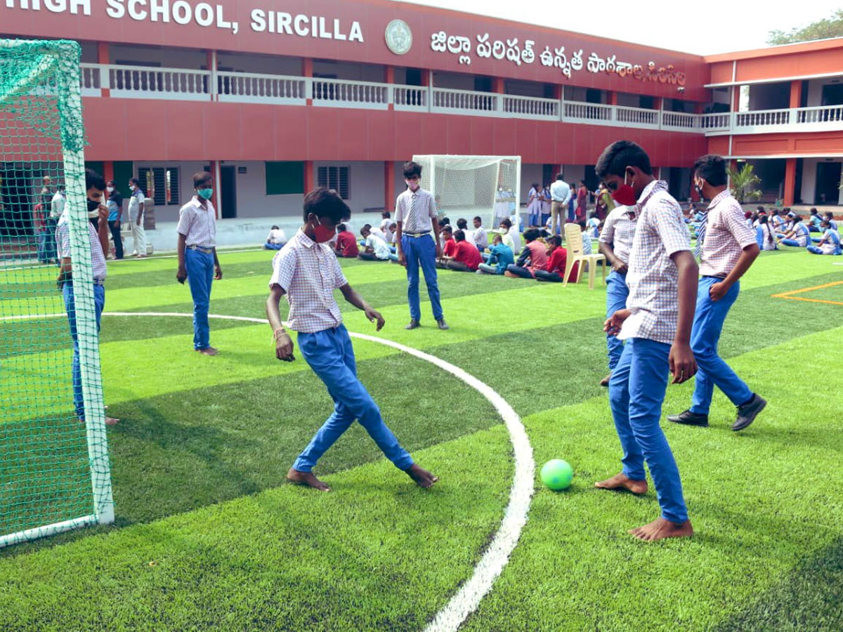 Minister KTR Inauguration of ZP High School at Rajanna Sircilla - Sakshi