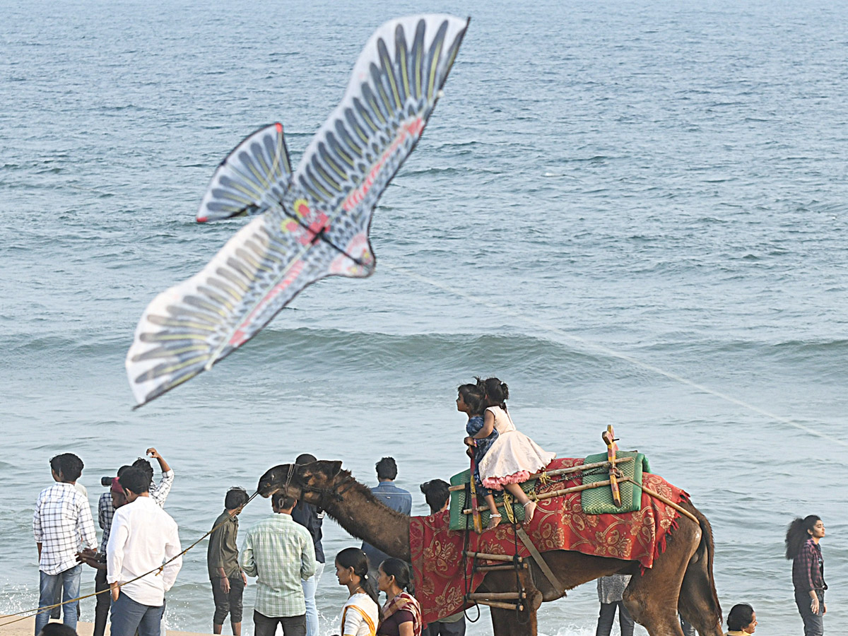 Sankranti : Kite Feastival Attracts People At Vizag Beach Road - Sakshi