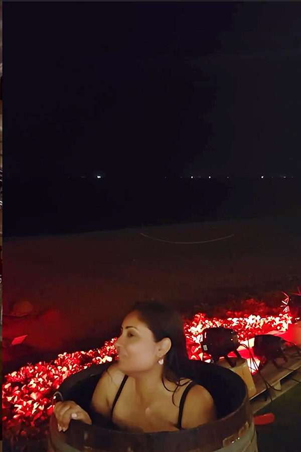 Allu Arjun Heroine Bhanu Sri Mehra enjoying Drinking Beer on The Beach Photos - Sakshi