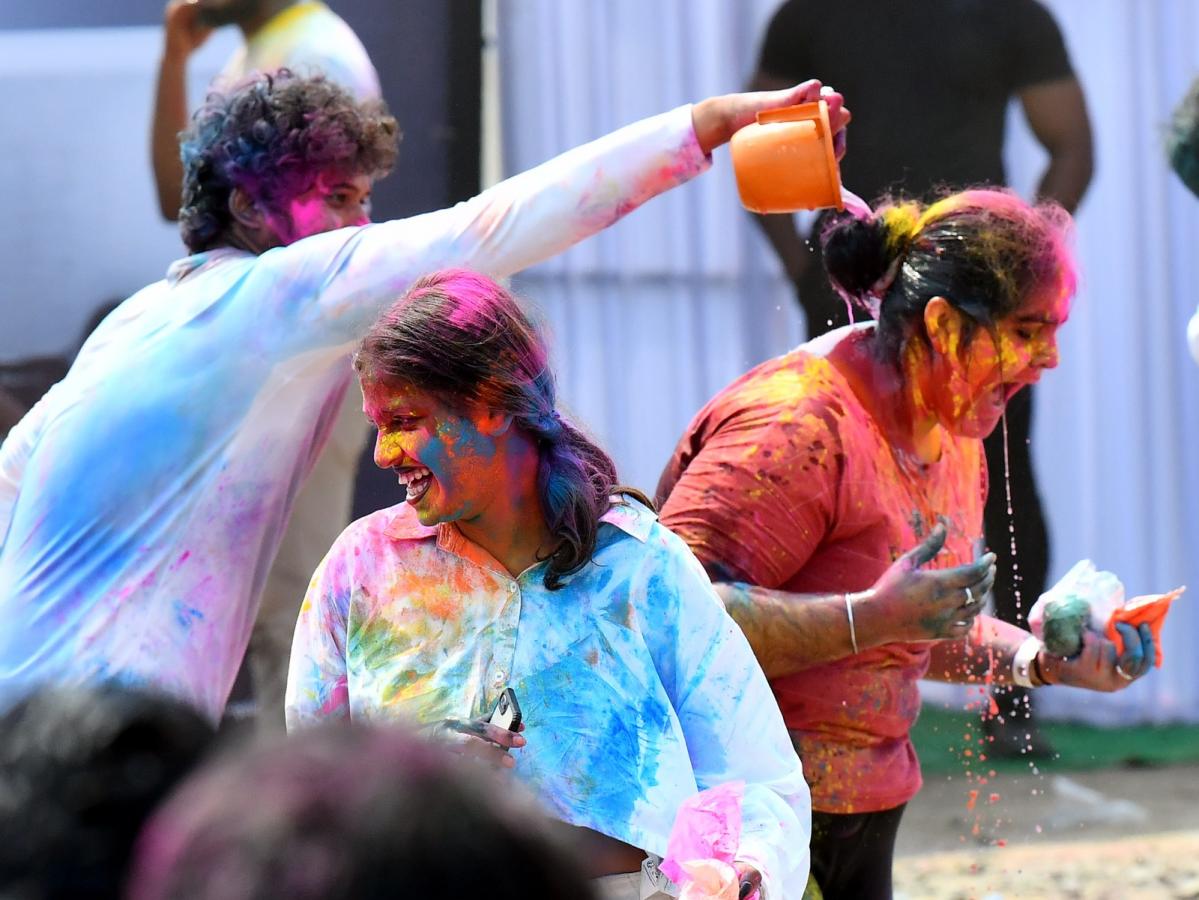 Holi Celebrations In Vijayawada Photos - Sakshi