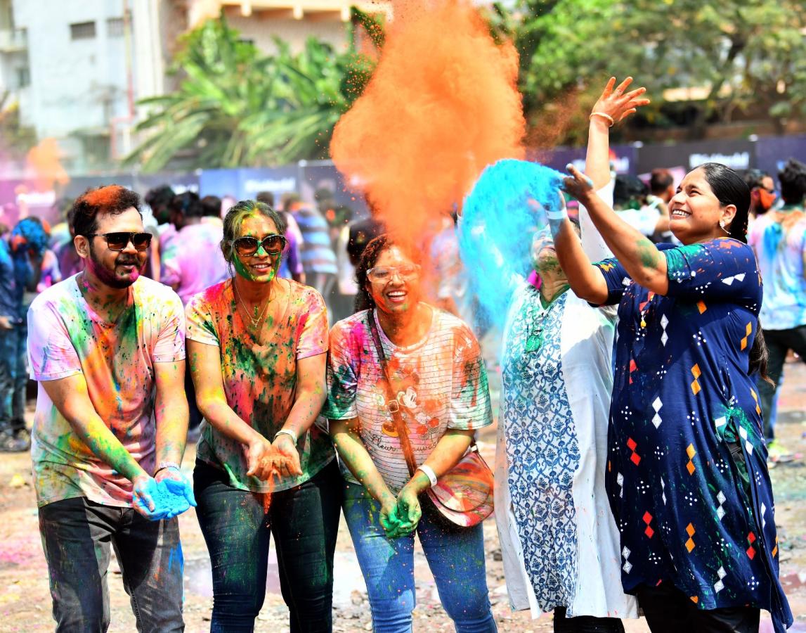 Holi Celebrations In Vijayawada Photos - Sakshi