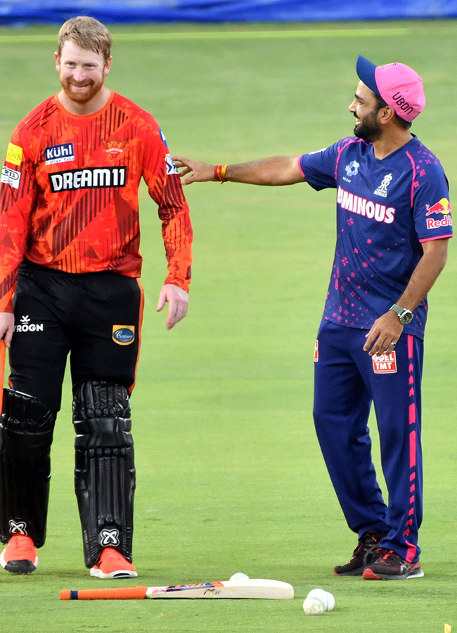 SRH and RR Players Practice Session At Uppal Stadium Special Photos