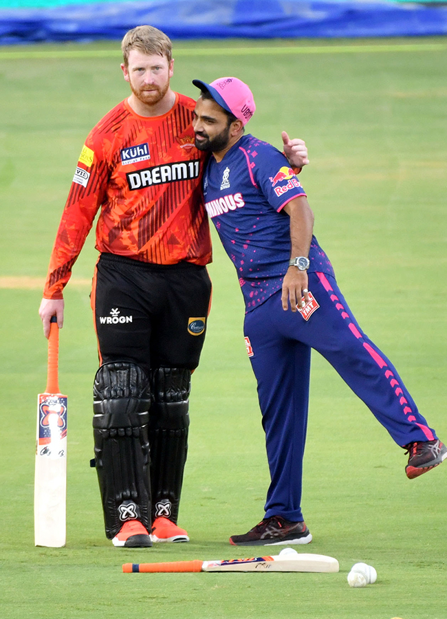 SRH and RR Players Practice Session At Uppal Stadium Special Photos