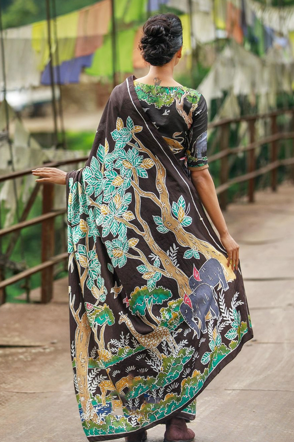 Amazing Designs Of Forestry On Sarees