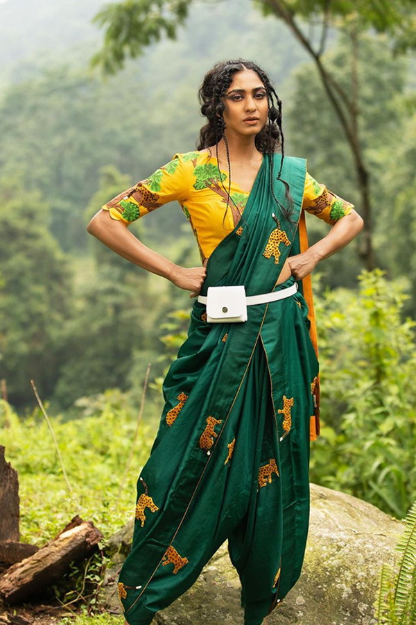 Amazing Designs Of Forestry On Sarees