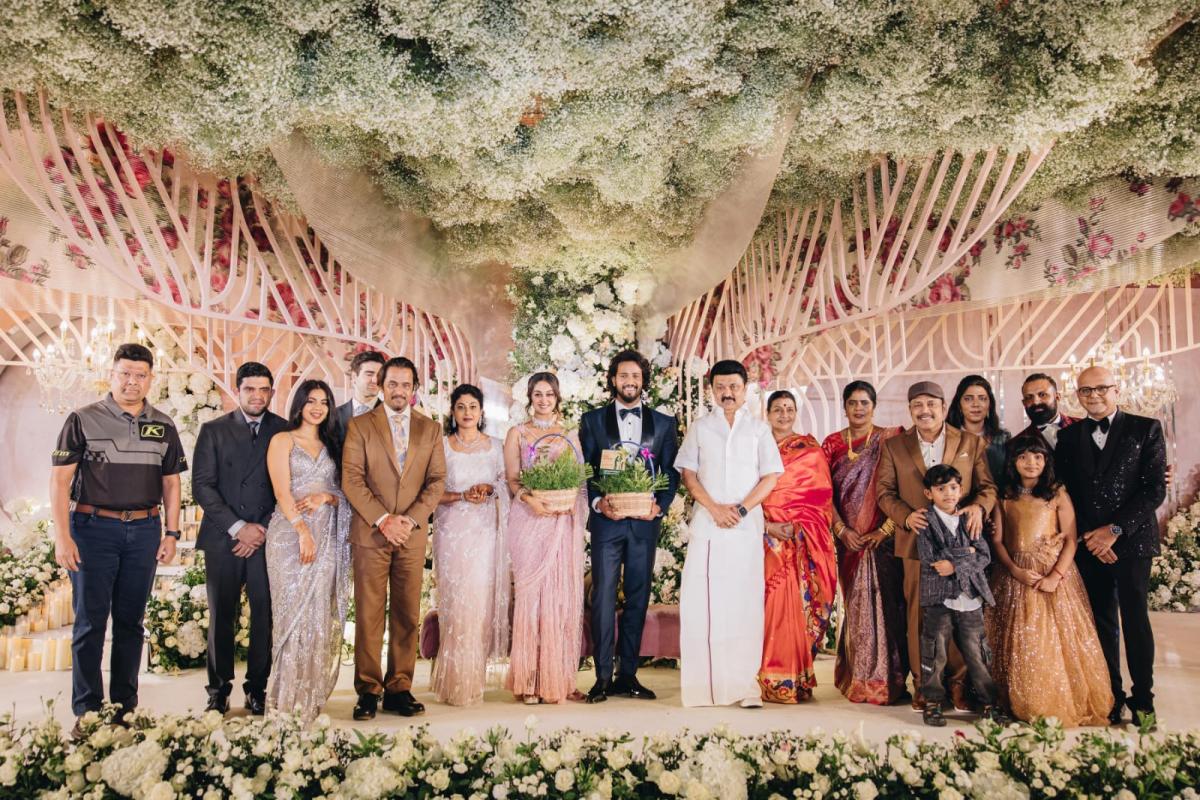 Aishwarya Arjun and Umapathy Reception Photos