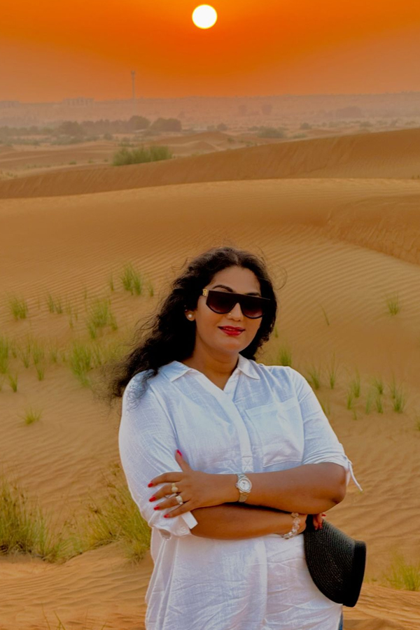 Actress Shyamala Devi Vacation In Dubai Photos Viral