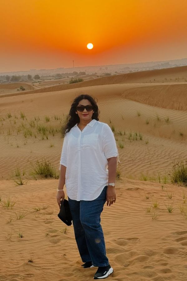 Actress Shyamala Devi Vacation In Dubai Photos Viral