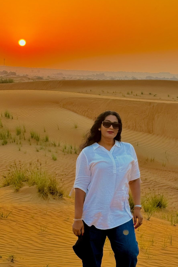 Actress Shyamala Devi Vacation In Dubai Photos Viral