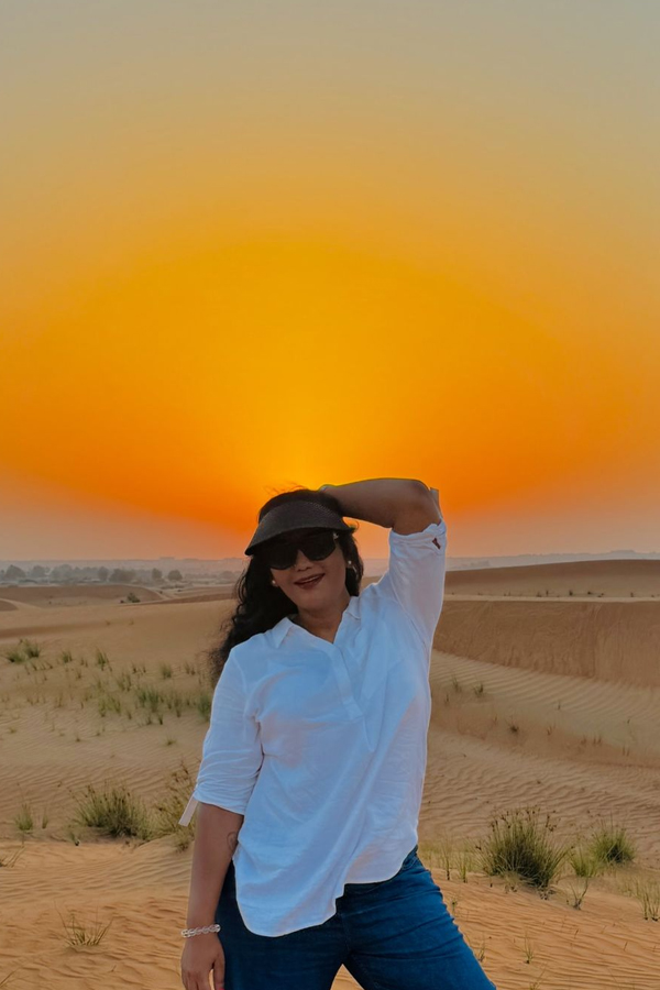 Actress Shyamala Devi Vacation In Dubai Photos Viral