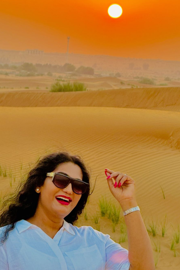 Actress Shyamala Devi Vacation In Dubai Photos Viral