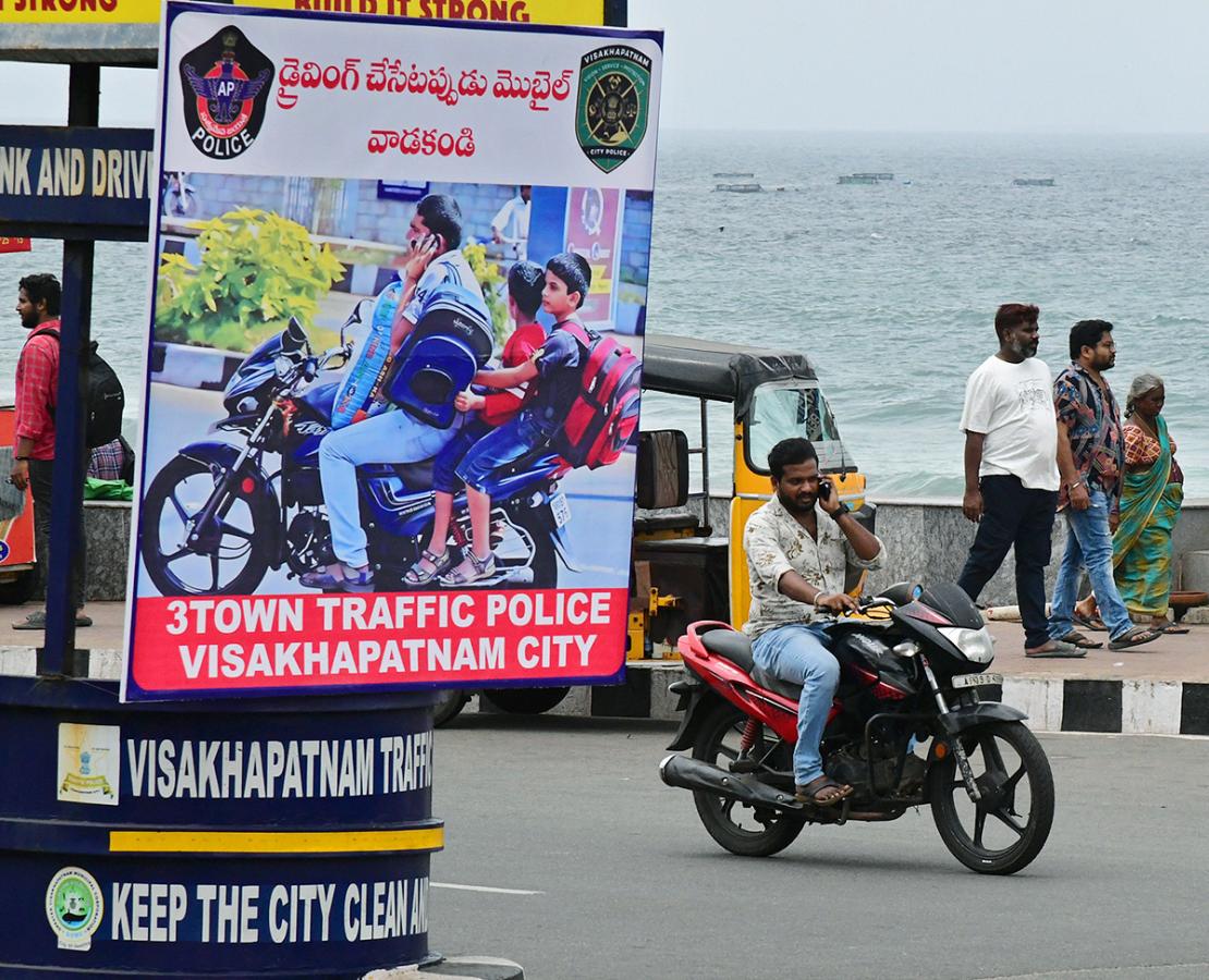 No Helmet In Visakhapatnam: See Pics