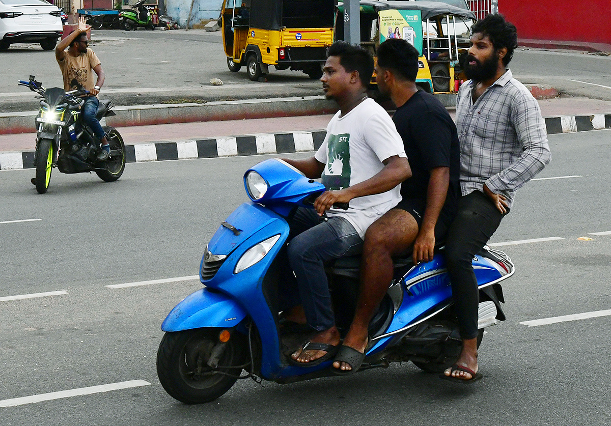 No Helmet In Visakhapatnam: See Pics