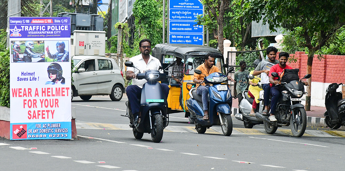 No Helmet In Visakhapatnam: See Pics