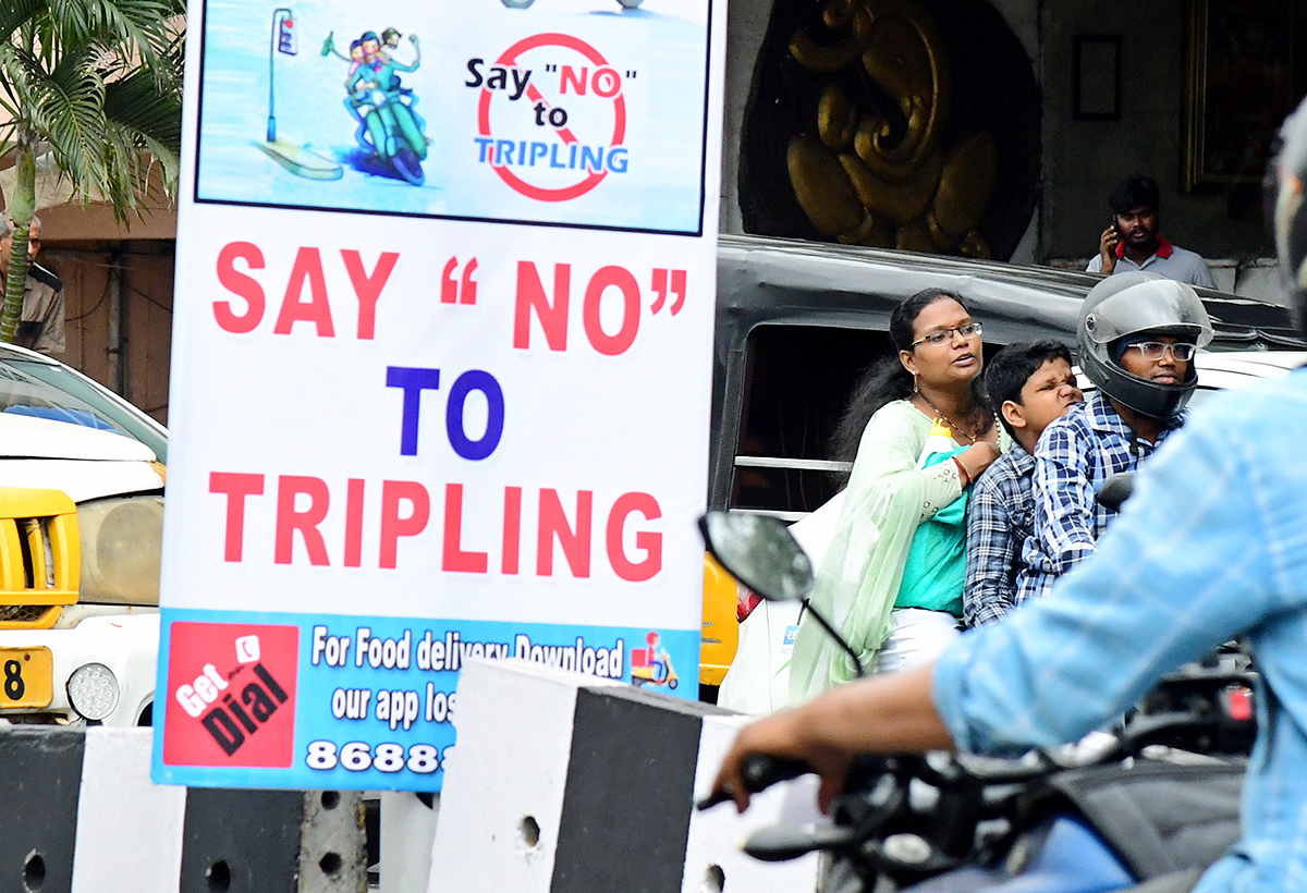 No Helmet In Visakhapatnam: See Pics