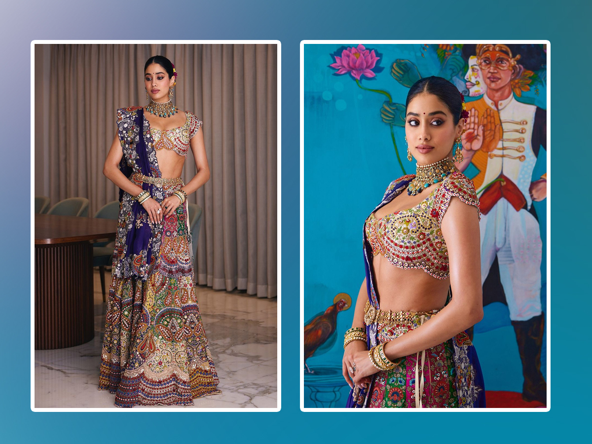 Devara Beauty Janhvi Kapoor Shining Brightly In Anant And Radhika Wedding