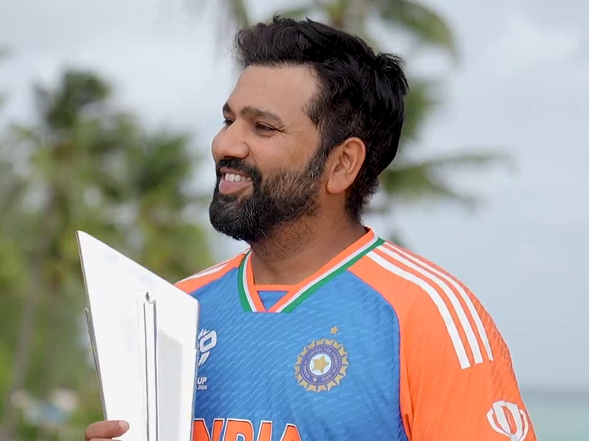 Rohit Sharma Photoshoot With T20 World Cup Trophy At A Beach