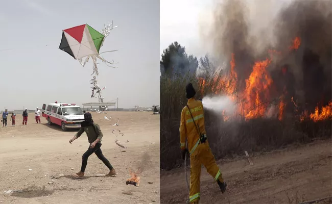 Palestine Air Strike Kites In Israel - Sakshi