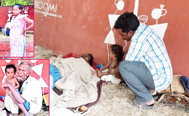 Man Coma From Three Days On Foot path Prakasam - Sakshi