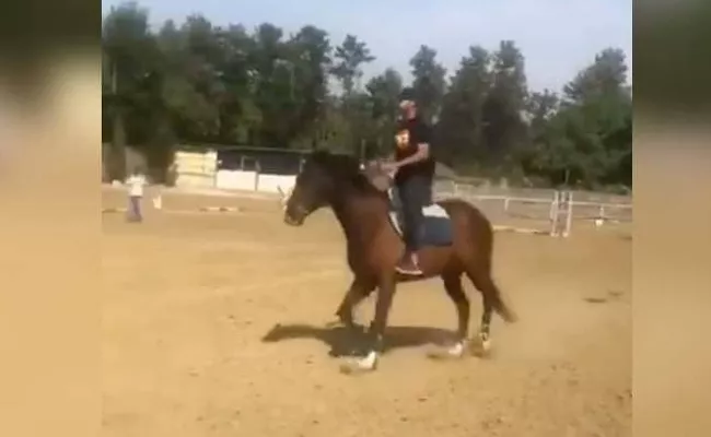 Shikhar Dhawan Learns Horse Riding Ahead Of Australia Series  - Sakshi