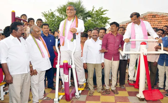 T. Harish Rao Started Open GYMs In Siddhipet - Sakshi