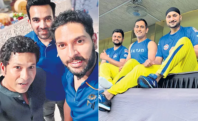 Sachin Tendulkar And Yuvraj Singh And Zaheer Khan Take A Selfie - Sakshi