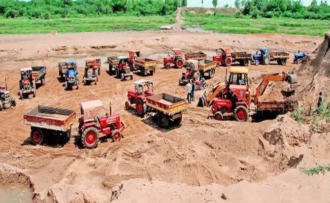 Government Allowed The Transportation Of Sand - Sakshi