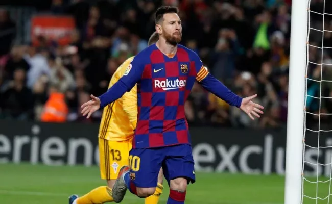 Messi Scores 34th Hat Trick Equals Ronaldo's Record - Sakshi