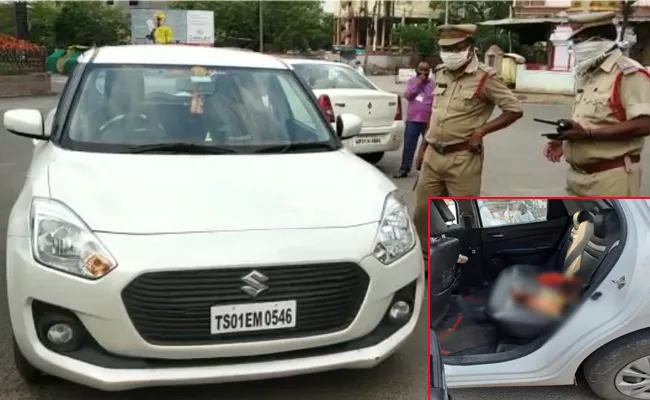 Adilabad Collector Devasena Caught Illegal Liquor In Car During Lockdown - Sakshi