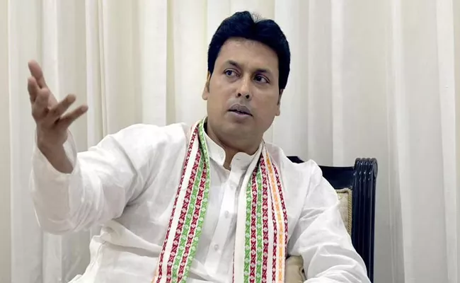 Rebellion against CM Biplab Deb in Tripura - Sakshi