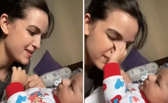 Natasa Stankovic Shares A Video Plays With Her Son Agastya - Sakshi