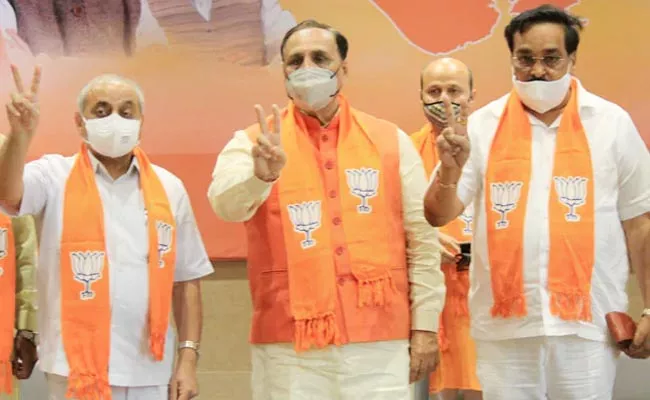 Gujarat Bypoll Vijay Rupani Says Trailer For Upcoming Election BJP Lead - Sakshi