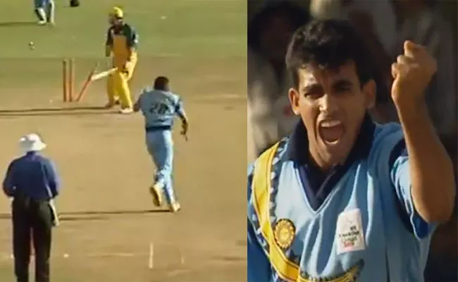 Throwback Video Of Zaheer Khan Makes Clean Bowled To Steve Waugh - Sakshi