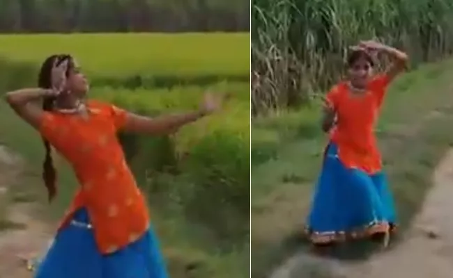 Viral Video: Madhuri Dixit Praise For Village Girl Dancing - Sakshi