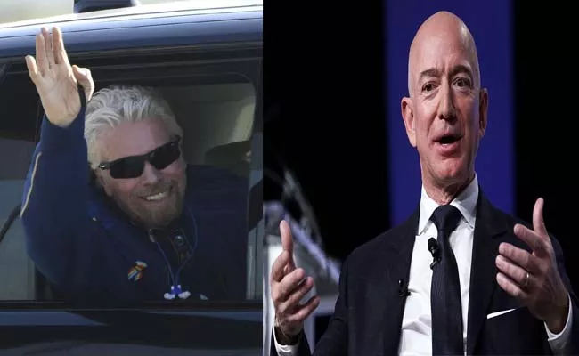 Jeff Bezos congratulates Virgin Galactic Richard Branson on Instagram - Sakshi