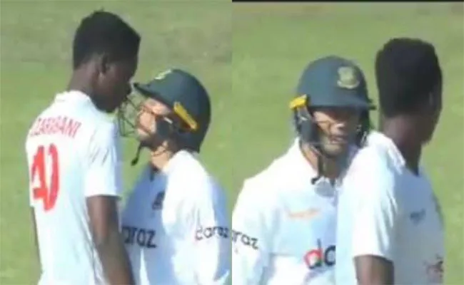 Zimbabwe Pacer Muzarabani And Bangladesh Batsman Taskin Ahmed Engage In Awkward Fight - Sakshi