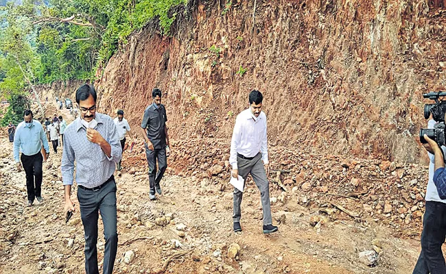 Visakha Collector who examined the laterite hills - Sakshi