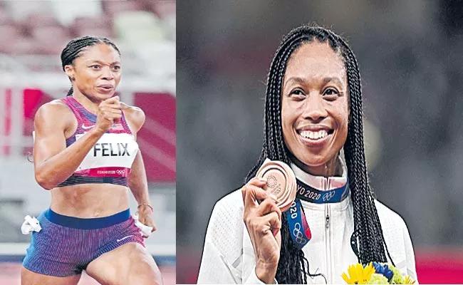Tokyo Olympics: USA Athlete Allyson Felix 10th Olympic Medal New History - Sakshi