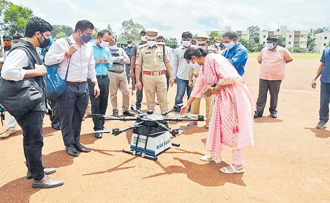 Telangana: Trials For Vaccine Delivery By Drones Begin Today - Sakshi