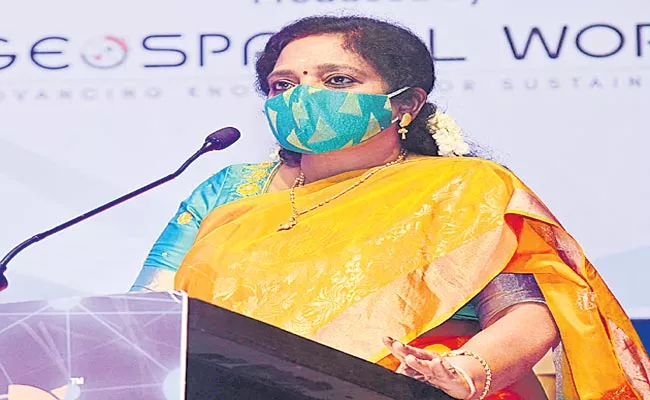 Telangana: Geospatial Tech Crucial For Sustainable Development Says Governor Tamilisai - Sakshi