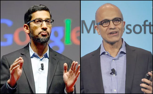 Microsoft CEO Satya Nadella and Sunder Pichai Reactions On Padma awards - Sakshi