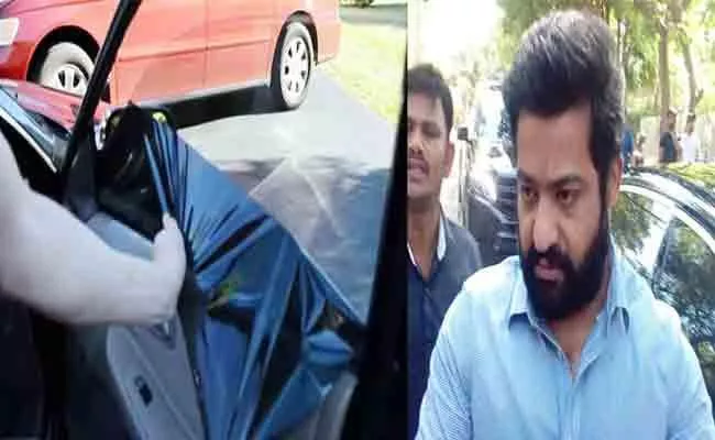 Hyderabad Traffic Police Stops Jr NTR Car And Fined Rs 700 At Jubilee Hills - Sakshi