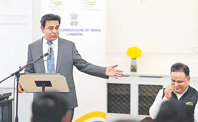 Minister KTR Speech At London Over India And Telangana Development - Sakshi