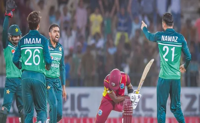 Pak Vs WI 2nd ODI: Pakistan Penalised 5 Runs For Babar Azam Illegal Fielding - Sakshi