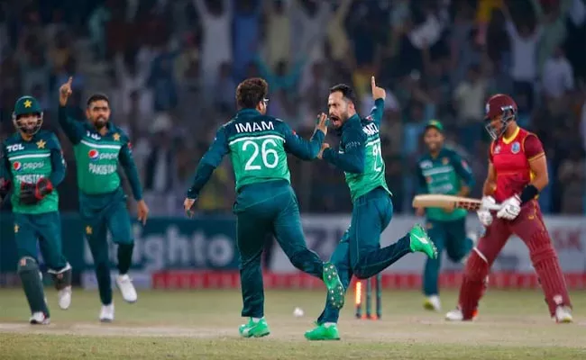 Mohammad Nawaz,Babar Azam lifts Pakistan to big win over West Indies - Sakshi