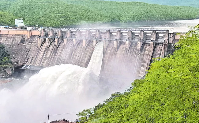 Jurala Project: Srisailam Dam Gates Lifted - Sakshi