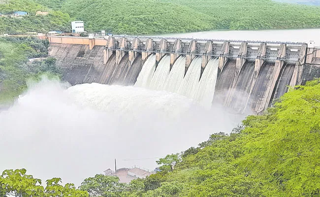 Jurala Project: Srisailam Dam Five Gates Lifted - Sakshi