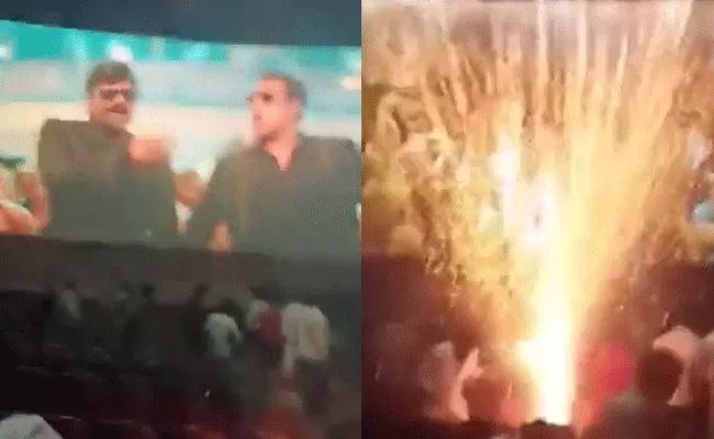 Godfather: Salman Khan Fans Burst Firecrackers In Theatre, Video Viral - Sakshi