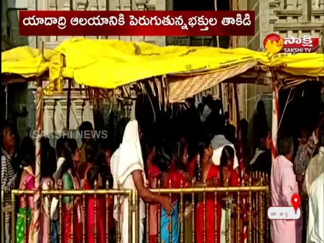 Devotees Growing Day By Day To The Yadadri Temple In Telangana