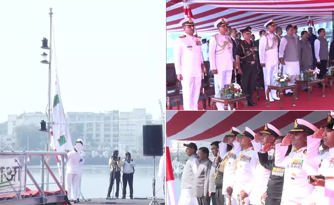 INS Mormugao Commissioned Into The Indian Navy In Mumbai - Sakshi
